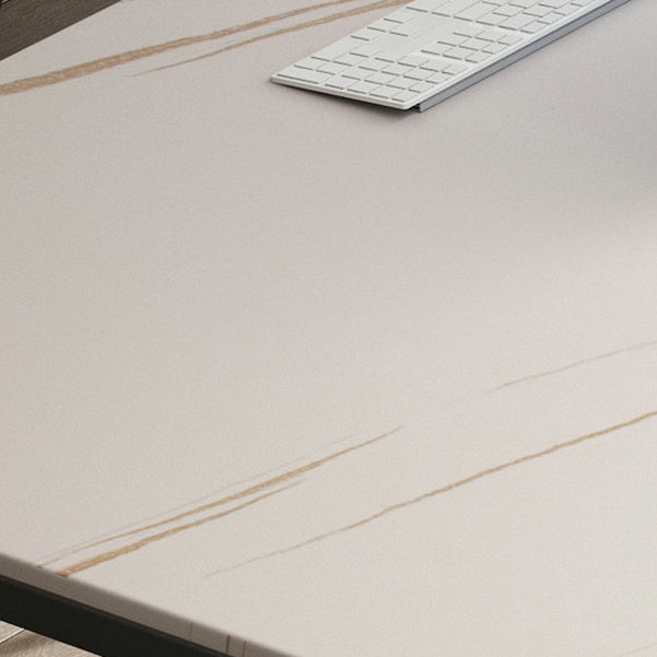 Bureau d'ordinateur rectangulaire contemporain bureau de bureau fini antique