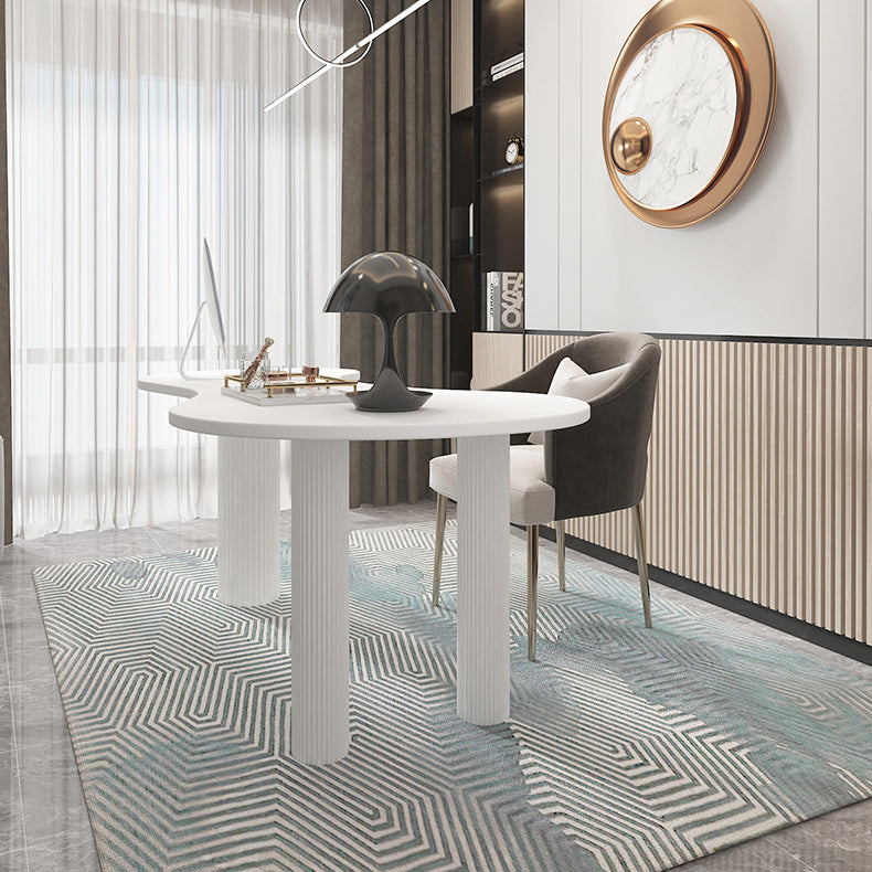 Escritorio de escritura de madera escritorio de oficina contemporáneo con piernas