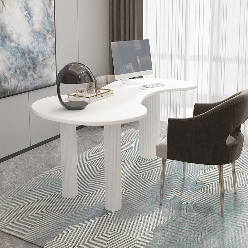 Escritorio de escritura de madera escritorio de oficina contemporáneo con piernas