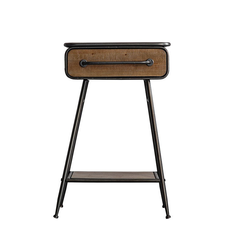 Industrial Cabinet Bar Pulls With Stroge Rectangle Distressed Wood Accent Cabinet 20"L x 15"W x 30"H Clearhalo 'Cabinets & Chests' 'cabinets_chests' 'furn' 'furn_cabinets_chests' 'Furniture' 'Living Room Furniture' 6505512