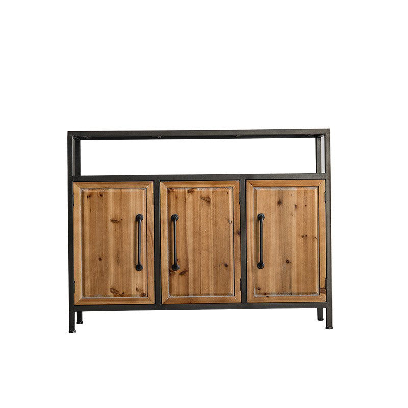 Industrial Cabinet Bar Pulls With Stroge Rectangle Distressed Wood Accent Cabinet 47"L x 14"W x 36"H Clearhalo 'Cabinets & Chests' 'cabinets_chests' 'furn' 'furn_cabinets_chests' 'Furniture' 'Living Room Furniture' 6505517
