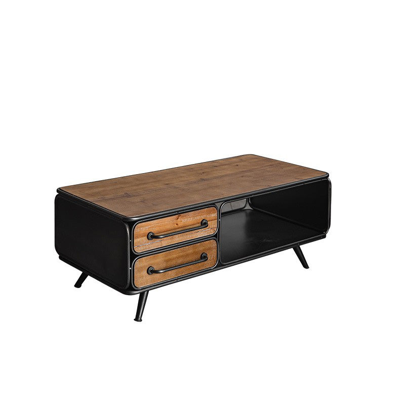 Industrial Cabinet Bar Pulls With Stroge Rectangle Distressed Wood Accent Cabinet 47"L x 26"W x 18"H Clearhalo 'Cabinets & Chests' 'cabinets_chests' 'furn' 'furn_cabinets_chests' 'Furniture' 'Living Room Furniture' 6505519
