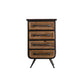 Industrial Cabinet Bar Pulls With Stroge Rectangle Distressed Wood Accent Cabinet 18"L x 15"W x 30"H Clearhalo 'Cabinets & Chests' 'cabinets_chests' 'furn' 'furn_cabinets_chests' 'Furniture' 'Living Room Furniture' 6505520
