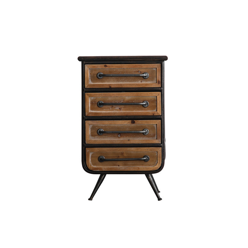 Industrial Cabinet Bar Pulls With Stroge Rectangle Distressed Wood Accent Cabinet 18"L x 15"W x 30"H Clearhalo 'Cabinets & Chests' 'cabinets_chests' 'furn' 'furn_cabinets_chests' 'Furniture' 'Living Room Furniture' 6505520