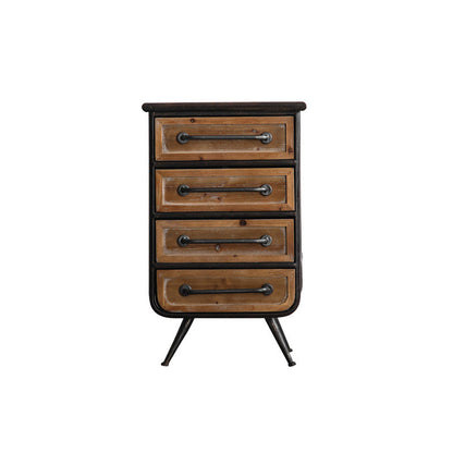 Industrial Cabinet Bar Pulls With Stroge Rectangle Distressed Wood Accent Cabinet 18"L x 15"W x 30"H