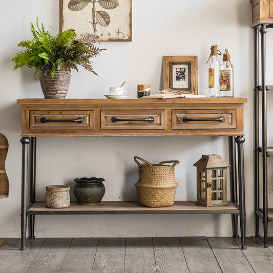 Industrial Cabinet Bar Pulls With Stroge Rectangle Distressed Wood Accent Cabinet Clearhalo 'Cabinets & Chests' 'cabinets_chests' 'furn' 'furn_cabinets_chests' 'Furniture' 'Living Room Furniture' 6505524