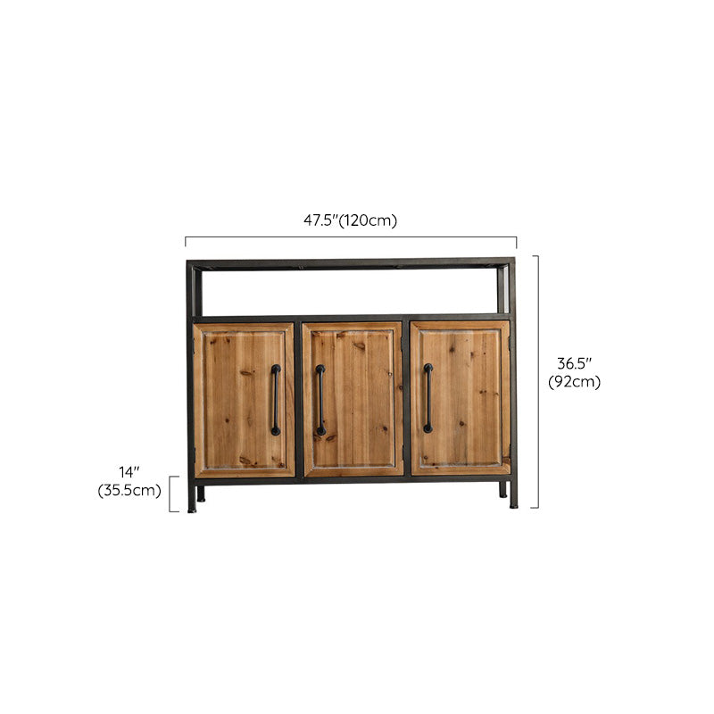 Industrial Cabinet Bar Pulls With Stroge Rectangle Distressed Wood Accent Cabinet Clearhalo 'Cabinets & Chests' 'cabinets_chests' 'furn' 'furn_cabinets_chests' 'Furniture' 'Living Room Furniture' 6505528