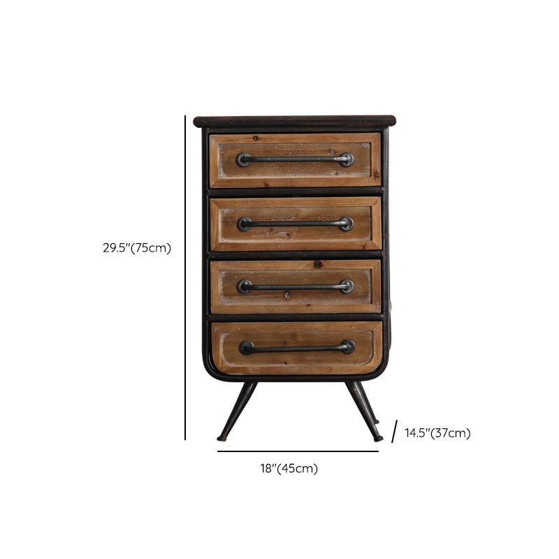 Industrial Cabinet Bar Pulls With Stroge Rectangle Distressed Wood Accent Cabinet Clearhalo 'Cabinets & Chests' 'cabinets_chests' 'furn' 'furn_cabinets_chests' 'Furniture' 'Living Room Furniture' 6505529