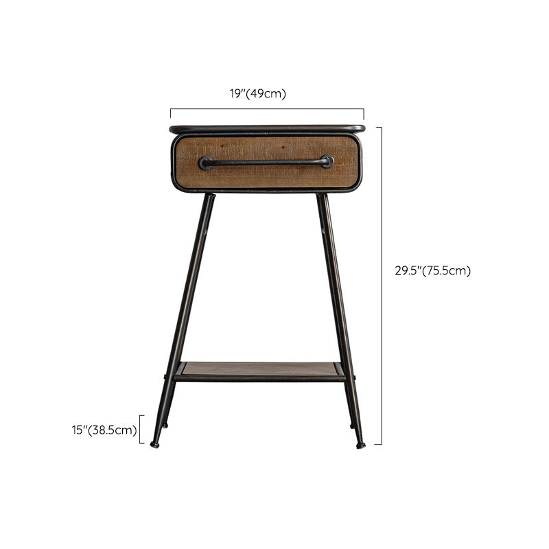 Industrial Cabinet Bar Pulls With Stroge Rectangle Distressed Wood Accent Cabinet Clearhalo 'Cabinets & Chests' 'cabinets_chests' 'furn' 'furn_cabinets_chests' 'Furniture' 'Living Room Furniture' 6505533