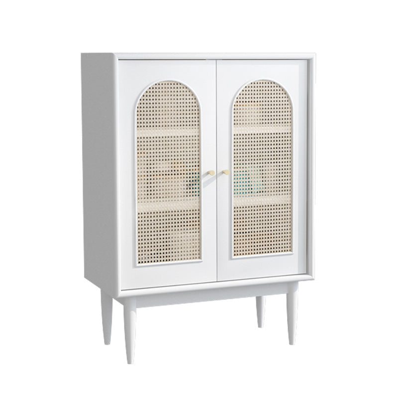 Modern Knobs Storage Cabinet Solid Wood Accent Cabinet with Door 30"L x 16"W x 43"H White Wicker & Rattan Clearhalo 'Cabinets & Chests' 'cabinets_chests' 'furn' 'furn_cabinets_chests' 'Furniture' 'Living Room Furniture' 6505597