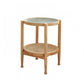 Tropical Coffee Cocktail Table Storage Solid Wood Coffee Table 19.7"L x 19.7"W x 23.5"H Natural Clearhalo 'Coffee & Accent Tables' 'Coffee Tables' 'coffee_tables' 'furn' 'furn_coffee_tables' 'Furniture' 'Living Room Furniture' 6505619