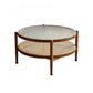 Tropical Coffee Cocktail Table Storage Solid Wood Coffee Table 28"L x 28"W x 18"H Walnut Clearhalo 'Coffee & Accent Tables' 'Coffee Tables' 'coffee_tables' 'furn' 'furn_coffee_tables' 'Furniture' 'Living Room Furniture' 6505631
