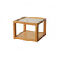 Tropical Coffee Cocktail Table Storage Solid Wood Coffee Table 20"L x 20"W x 14"H Cherry Clearhalo 'Coffee & Accent Tables' 'Coffee Tables' 'coffee_tables' 'furn' 'furn_coffee_tables' 'Furniture' 'Living Room Furniture' 6505633