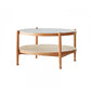 Tropical Coffee Cocktail Table Storage Solid Wood Coffee Table 35"L x 35"W x 17.7"H Cherry Wood Clearhalo 'Coffee & Accent Tables' 'Coffee Tables' 'coffee_tables' 'furn' 'furn_coffee_tables' 'Furniture' 'Living Room Furniture' 6505641