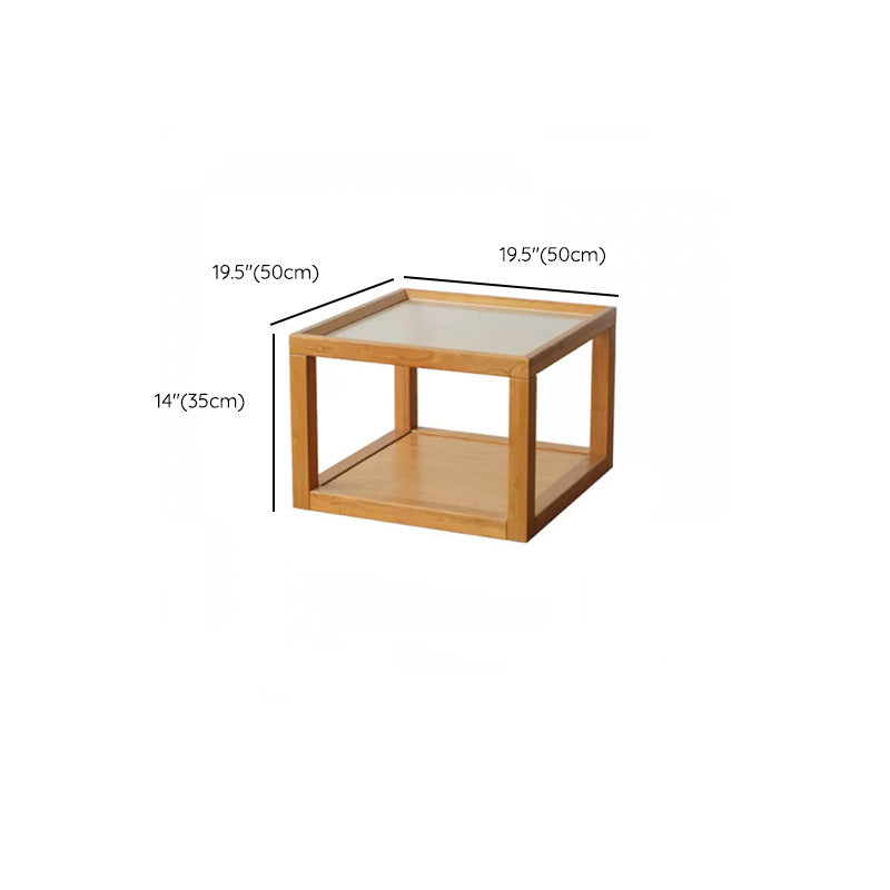 Tropical Coffee Cocktail Table Storage Solid Wood Coffee Table Clearhalo 'Coffee & Accent Tables' 'Coffee Tables' 'coffee_tables' 'furn' 'furn_coffee_tables' 'Furniture' 'Living Room Furniture' 6505653