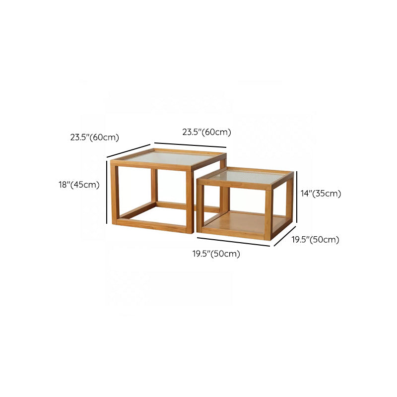 Tropical Coffee Cocktail Table Storage Solid Wood Coffee Table Clearhalo 'Coffee & Accent Tables' 'Coffee Tables' 'coffee_tables' 'furn' 'furn_coffee_tables' 'Furniture' 'Living Room Furniture' 6505655