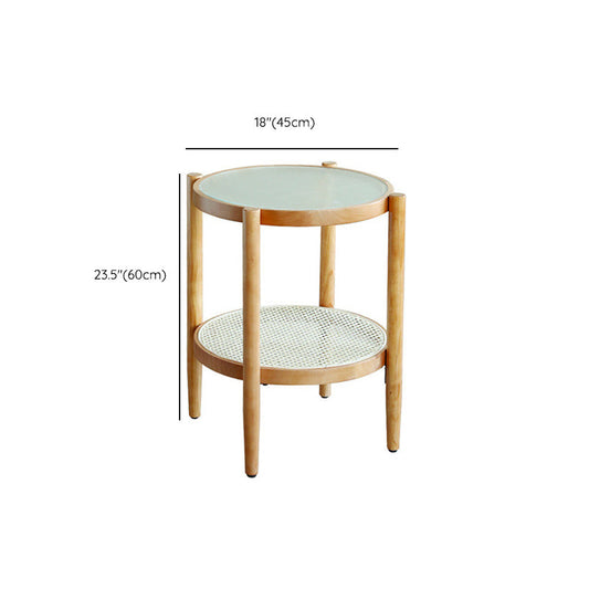 Mesa de mesa de cóctel redondo tropical Mesa de café de madera maciza