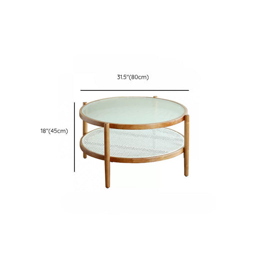 Mesa de mesa de cóctel redondo tropical Mesa de café de madera maciza