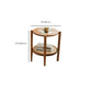 Tropical Round Cocktail Table Storage Solid Wood Coffee Cocktail Table Clearhalo 'Coffee & Accent Tables' 'Coffee Tables' 'coffee_tables' 'furn' 'furn_coffee_tables' 'Furniture' 'Living Room Furniture' 6505677