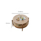 Tropical Round Cocktail Table Storage Solid Wood Coffee Cocktail Table Clearhalo 'Coffee & Accent Tables' 'Coffee Tables' 'coffee_tables' 'furn' 'furn_coffee_tables' 'Furniture' 'Living Room Furniture' 6505678