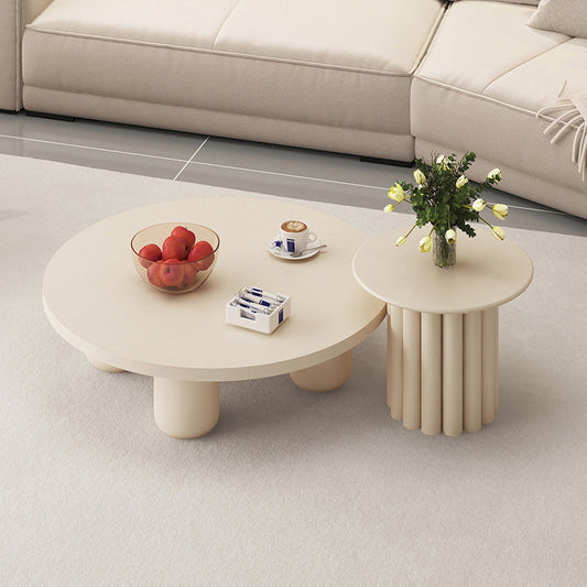 Mesa de café rectangular de 4 patas mesas de agrupamiento de madera contemporánea