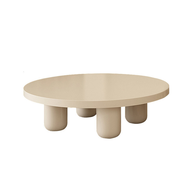 4 Legs Rectangular Coffee Table Contemporary Wood Bunching Tables Off-White Clearhalo 'Coffee & Accent Tables' 'Coffee Tables' 'coffee_tables' 'furn' 'furn_coffee_tables' 'Furniture' 'Living Room Furniture' 6505686