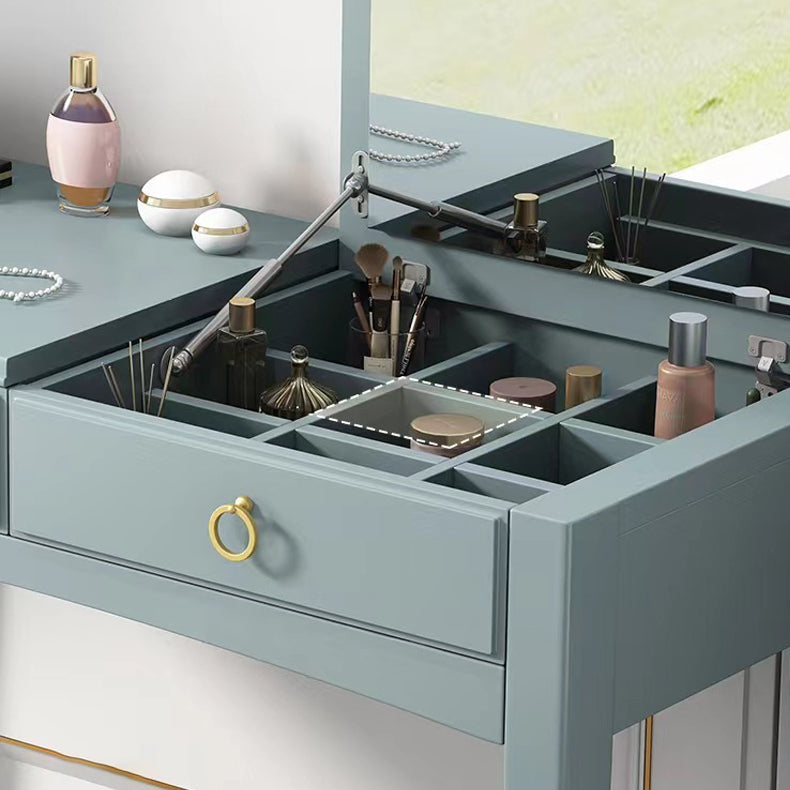 29.52 "H tocador de tocador de tocador de madera maciza con espejo