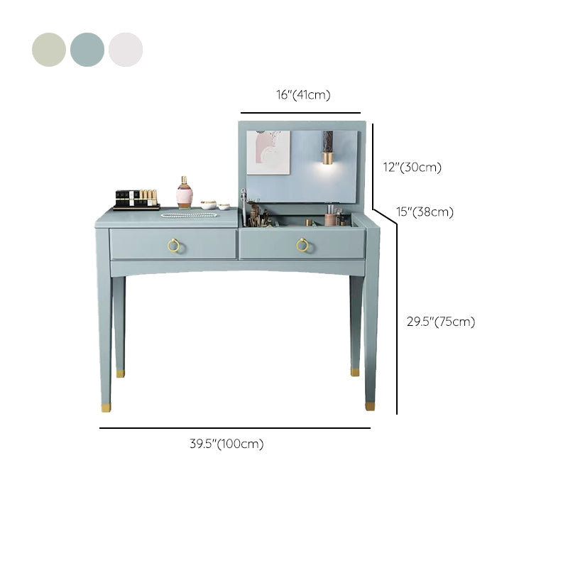 29.52 "H tocador de tocador de tocador de madera maciza con espejo