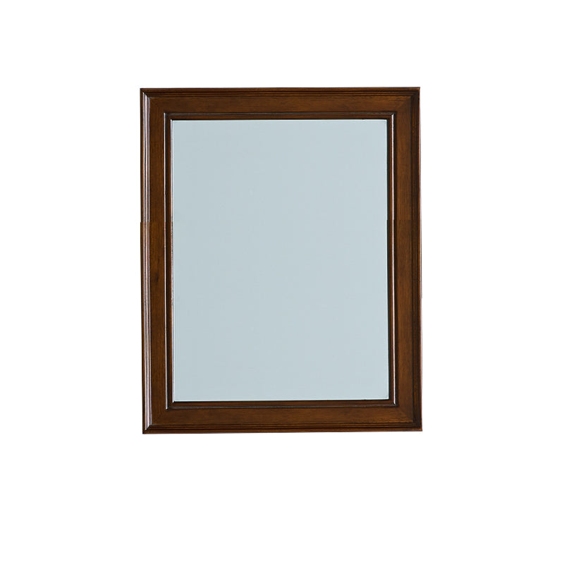 Traditioneller 2-zahlbrauner masser Holzverkleidertisch mit Spiegel Make-up Eitelkeithocker