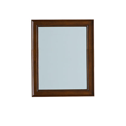 Traditioneller 2-zahlbrauner masser Holzverkleidertisch mit Spiegel Make-up Eitelkeithocker