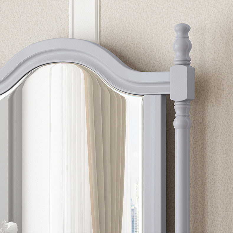 Traditional 2-Drawer Wood Dressing Table with Mirror Makeup Vanity Stool Clearhalo 'Bedroom Furniture' 'furn' 'furn_makeup_vanities' 'Furniture' 'Makeup Vanities' 'makeup_vanities' 6505809