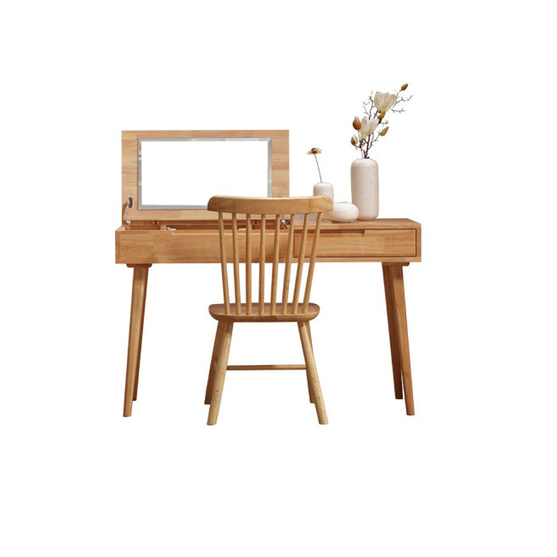 29,92 "H Solid Wood Make -Up ijdelheid met lade en spiegelkaptafel