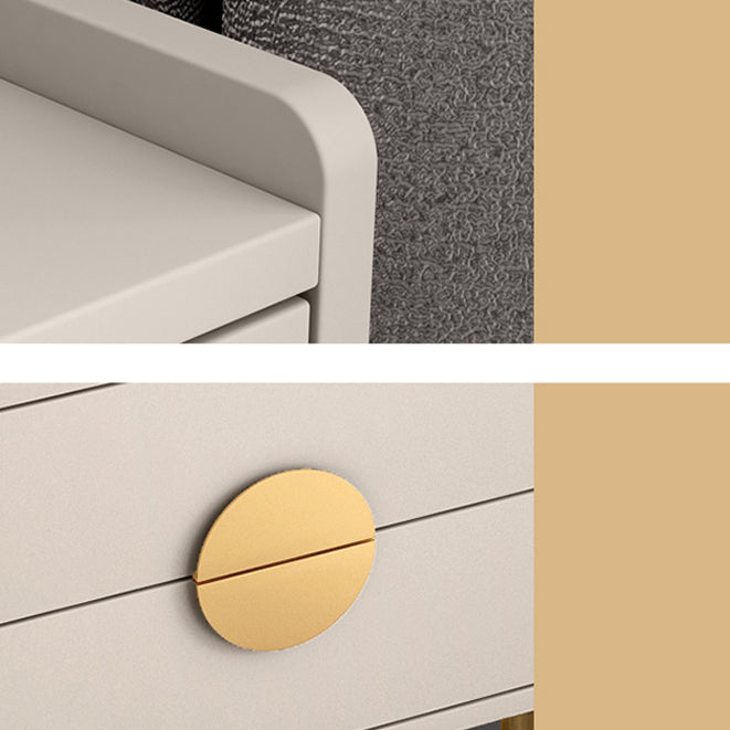 Glam 3-Drawer Solid Color Wooden Vanity with and Mirror Dressing Table