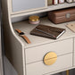 Glam 3-Drawer Solid Color Wooden Vanity with and Mirror Dressing Table