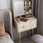 Glam 3-Drawer Solid Color Wooden Vanity with and Mirror Dressing Table