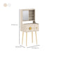 Glam 3-Drawer Solid Color Wooden Vanity with and Mirror Dressing Table