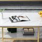 Glam Marble Coffee Cocktail Table Frame Oval Coffee Table with Shelf Clearhalo 'Coffee & Accent Tables' 'Coffee Tables' 'coffee_tables' 'furn' 'furn_coffee_tables' 'Furniture' 'Living Room Furniture' 6505852
