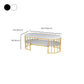 Glam Marble Coffee Cocktail Table Frame Oval Coffee Table with Shelf Clearhalo 'Coffee & Accent Tables' 'Coffee Tables' 'coffee_tables' 'furn' 'furn_coffee_tables' 'Furniture' 'Living Room Furniture' 6505856