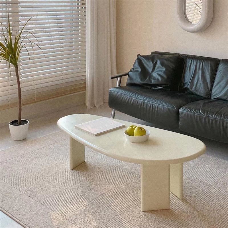 3 Legs Coffee Table Wooden Free Form Coffee Cocktail Table in Cream Clearhalo 'Coffee & Accent Tables' 'Coffee Tables' 'coffee_tables' 'furn' 'furn_coffee_tables' 'Furniture' 'Living Room Furniture' 6505871