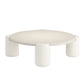 Modern Round Wood Coffee Table with 4 Legs Coffee Table in Cream Clearhalo 'Coffee & Accent Tables' 'Coffee Tables' 'coffee_tables' 'furn' 'furn_coffee_tables' 'Furniture' 'Living Room Furniture' 6505888