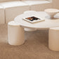 Modern Round Wood Coffee Table with 4 Legs Coffee Table in Cream Clearhalo 'Coffee & Accent Tables' 'Coffee Tables' 'coffee_tables' 'furn' 'furn_coffee_tables' 'Furniture' 'Living Room Furniture' 6505890