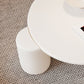 Modern Round Wood Coffee Table with 4 Legs Coffee Table in Cream Clearhalo 'Coffee & Accent Tables' 'Coffee Tables' 'coffee_tables' 'furn' 'furn_coffee_tables' 'Furniture' 'Living Room Furniture' 6505892
