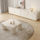 Modern Round Wood Coffee Table with 4 Legs Coffee Table in Cream Clearhalo 'Coffee & Accent Tables' 'Coffee Tables' 'coffee_tables' 'furn' 'furn_coffee_tables' 'Furniture' 'Living Room Furniture' 6505893