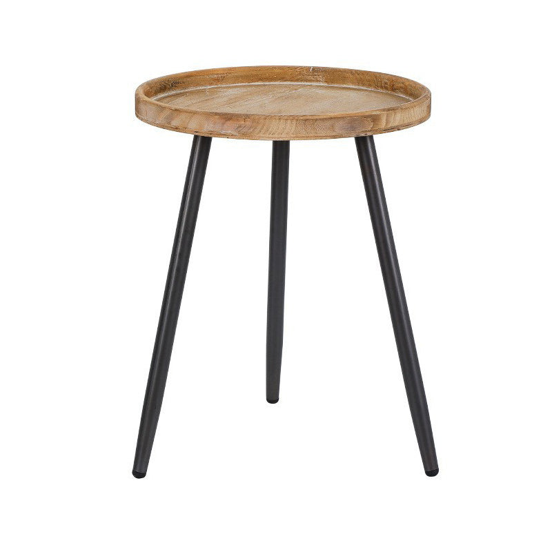 Scandinavian Solid Wood Cocktail Coffee Metal Round Coffee Table Clearhalo 'Coffee & Accent Tables' 'Coffee Tables' 'coffee_tables' 'furn' 'furn_coffee_tables' 'Furniture' 'Living Room Furniture' 6505906