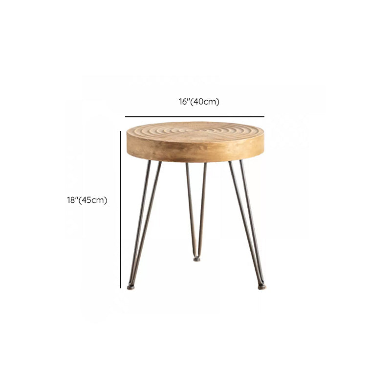 Scandinavian Solid Wood Cocktail Coffee Metal Round Coffee Table Clearhalo 'Coffee & Accent Tables' 'Coffee Tables' 'coffee_tables' 'furn' 'furn_coffee_tables' 'Furniture' 'Living Room Furniture' 6505911
