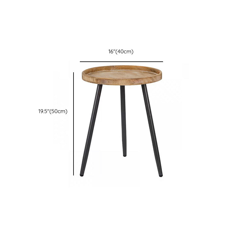 Scandinavian Solid Wood Cocktail Coffee Metal Round Coffee Table Clearhalo 'Coffee & Accent Tables' 'Coffee Tables' 'coffee_tables' 'furn' 'furn_coffee_tables' 'Furniture' 'Living Room Furniture' 6505912