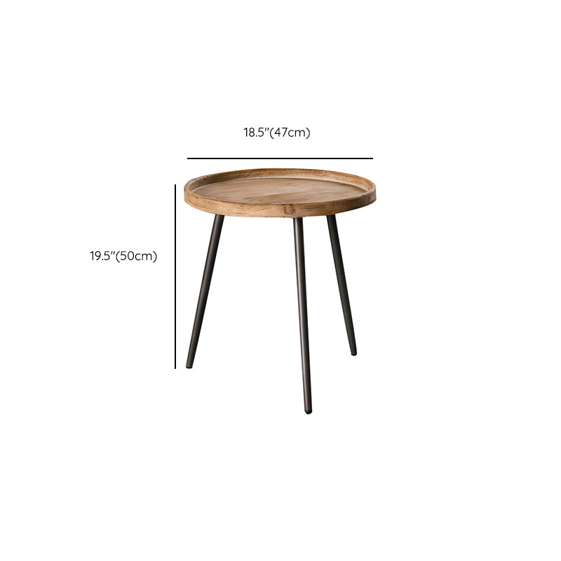 Scandinavian Solid Wood Cocktail Coffee Metal Round Coffee Table Clearhalo 'Coffee & Accent Tables' 'Coffee Tables' 'coffee_tables' 'furn' 'furn_coffee_tables' 'Furniture' 'Living Room Furniture' 6505914