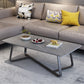 Glam Stop Top Coffee Table with Iron Cross Legs for Living Room Clearhalo 'Coffee & Accent Tables' 'Coffee Tables' 'coffee_tables' 'furn' 'furn_coffee_tables' 'Furniture' 'Living Room Furniture' 6505986