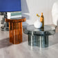 Contemporary Round Glass Coffee Table Pedestal Cocktail Table Clearhalo 'Coffee & Accent Tables' 'Coffee Tables' 'coffee_tables' 'furn' 'furn_coffee_tables' 'Furniture' 'Living Room Furniture' 6506028