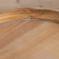 Table basse ronde en bois vieilli, table de cocktail sur pied en métal
